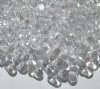 25 grams of 3x7mm White Lined Crystal Farfalle Seed Beads